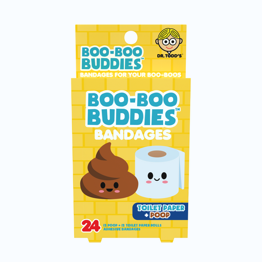 Kids Bandages – Toilet Paper + Poop (24 Count, Latex-Free)