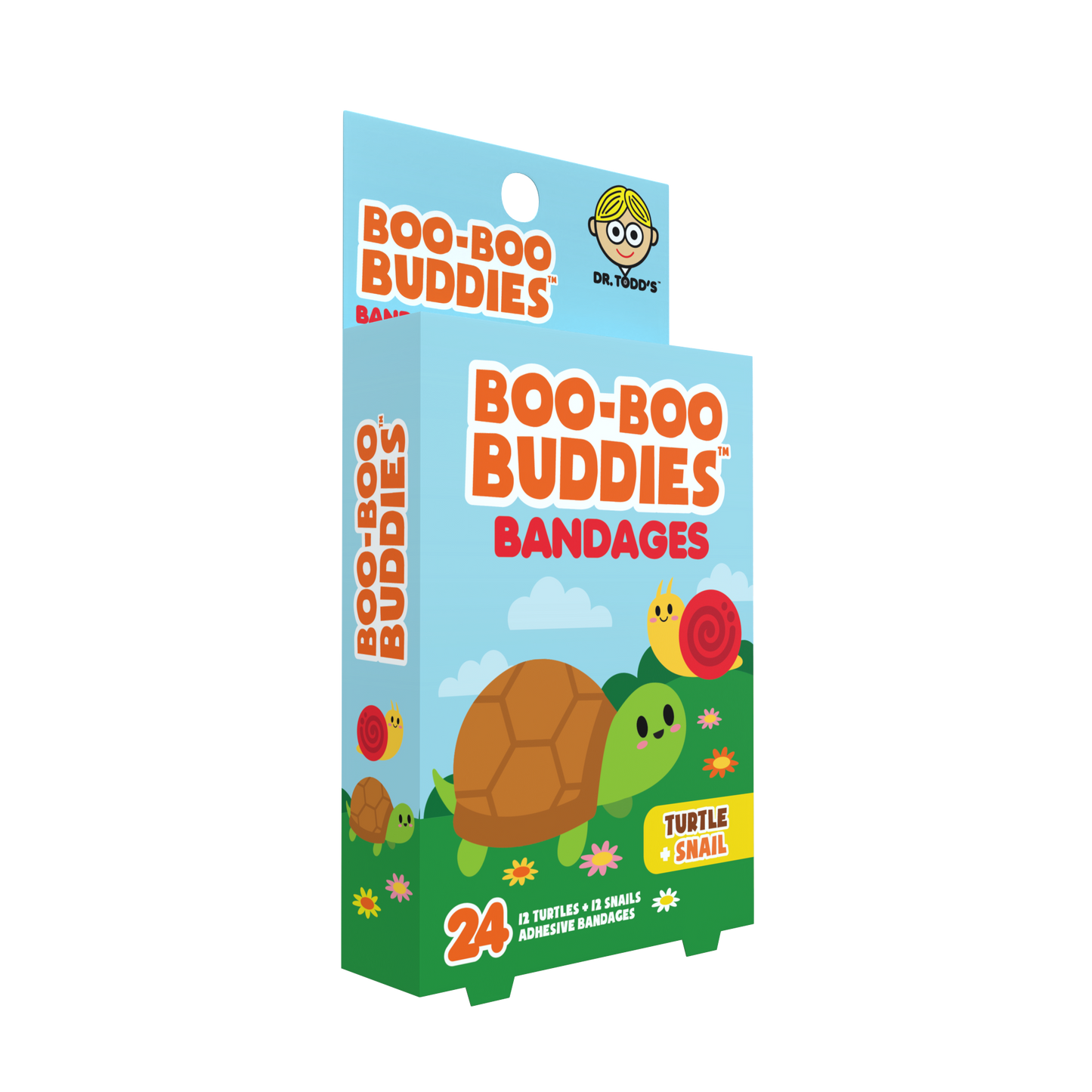 Kids Bandages – Turtle + Snail (24 Count, Latex-Free)
