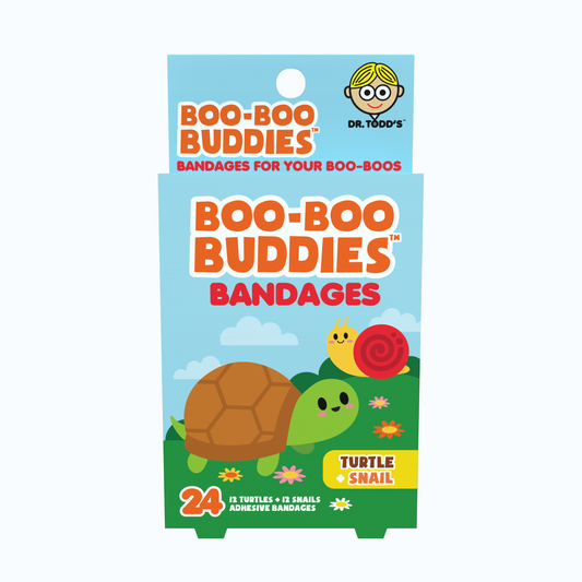 Kids Bandages – Turtle + Snail (24 Count, Latex-Free)