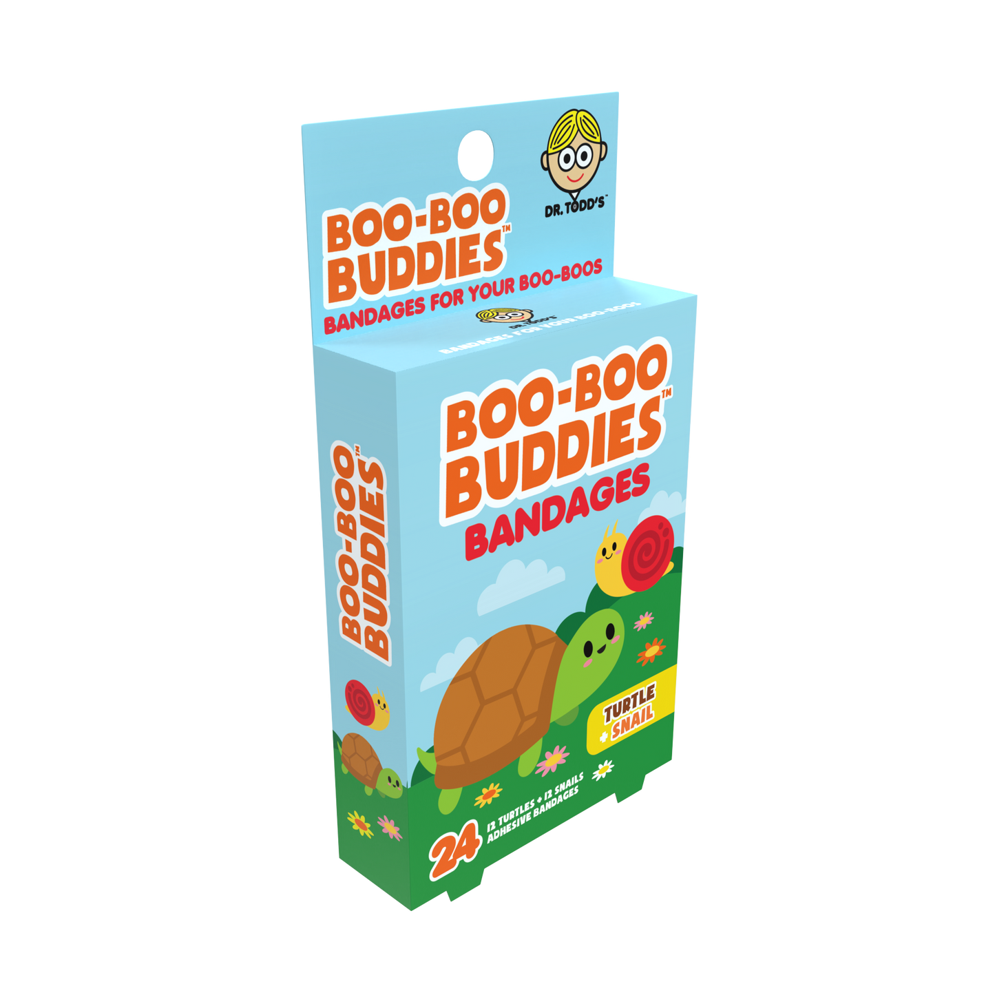 Kids Bandages – Turtle + Snail (24 Count, Latex-Free)