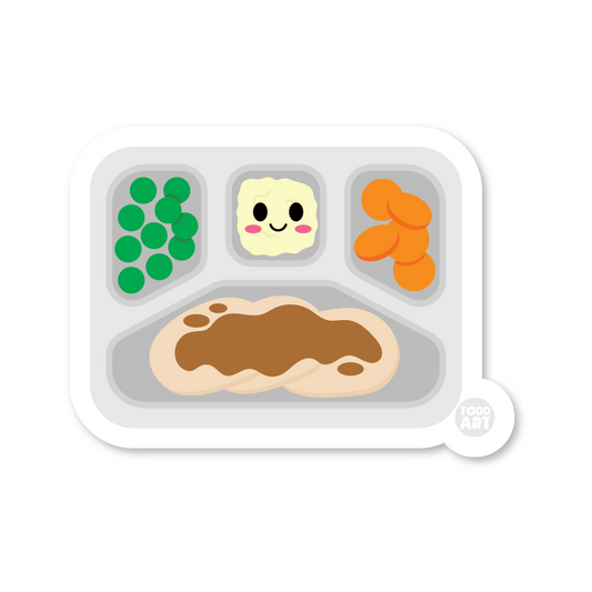 TV Dinner - 3" Art Sticker