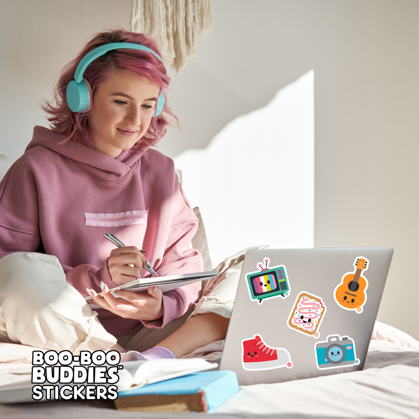 Boo Boo Buddies™ St Bernard Dog Sticker – Cute Kawaii Saint Bernard Vinyl Decal, Waterproof 3″ Die‑Cut