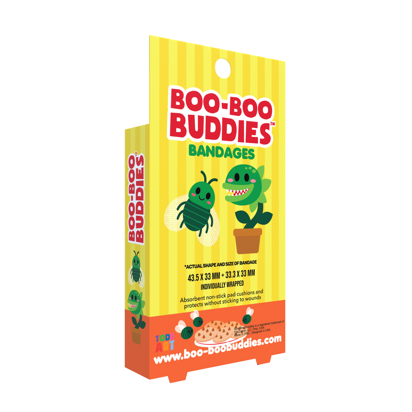 Kids Bandages – Venus Fly Trap + Fly (24 Count, Latex-Free)