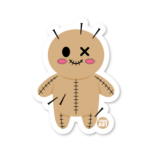 Voodoo Doll - 3" Art Sticker
