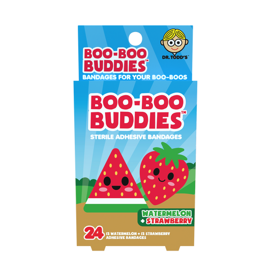 Kids Bandages – Watermelon + Strawberry (24 Count, Latex-Free)