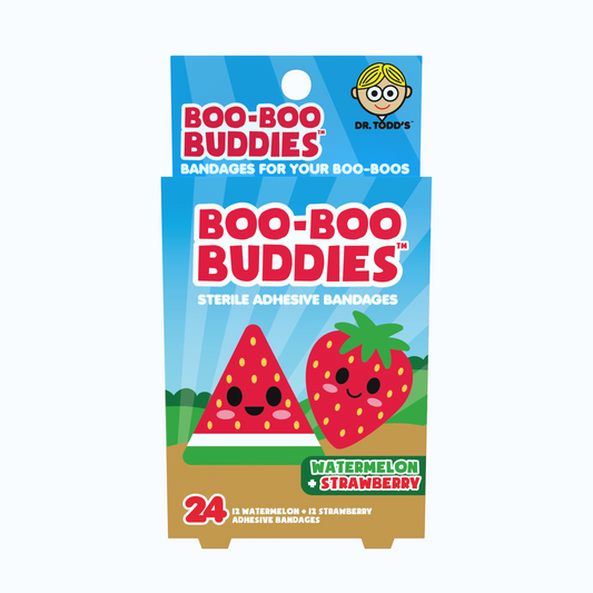 Kids Bandages – Watermelon + Strawberry (24 Count, Latex-Free)