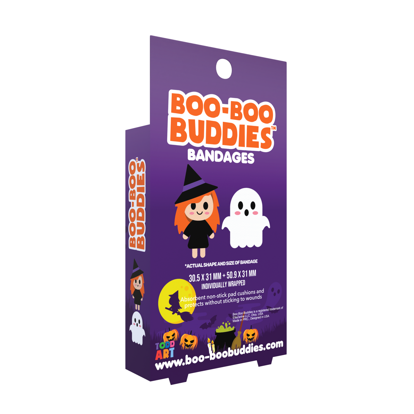 Kids Bandages – Witch + Ghost (24 Count, Latex-Free)