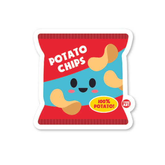 Potato Chip Bag - 3" Art Sticker