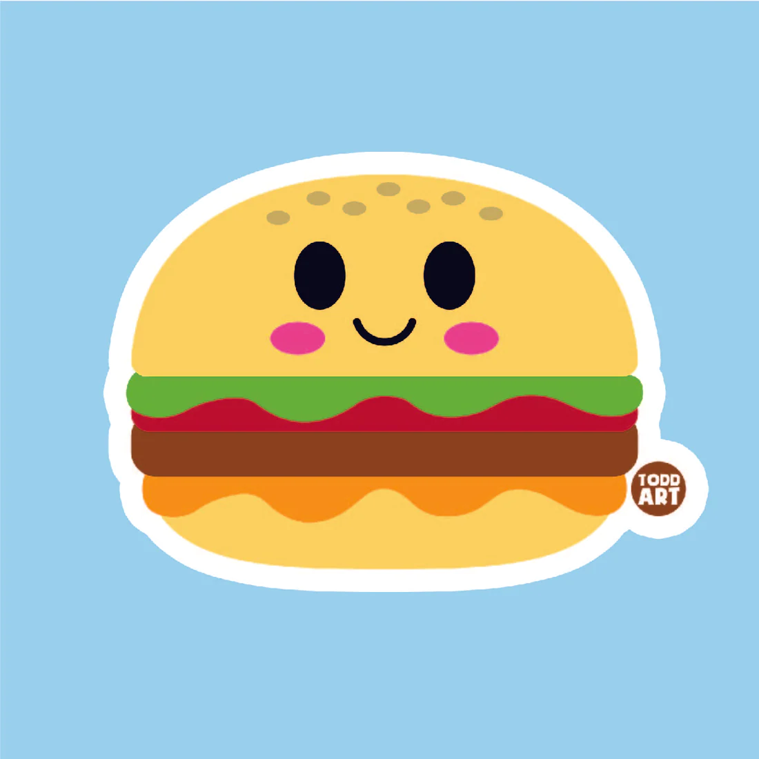 Burger - 3" Art Sticker