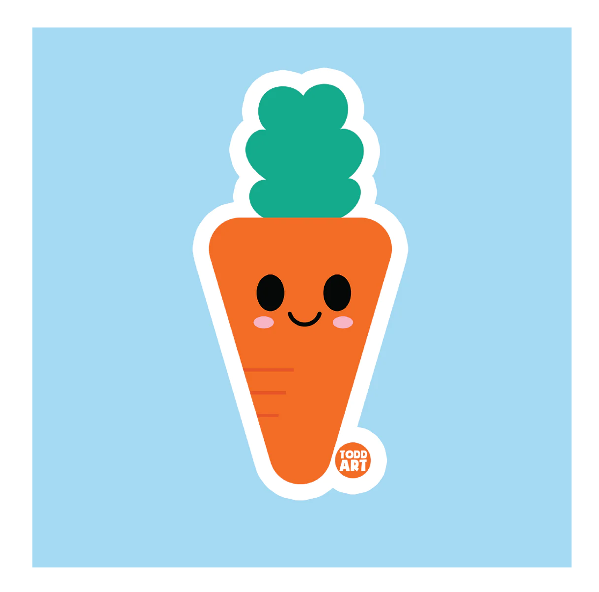 Carrot - 3" Art Sticker