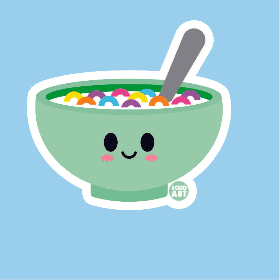 Cereal Bowl - 3" Art Sticker