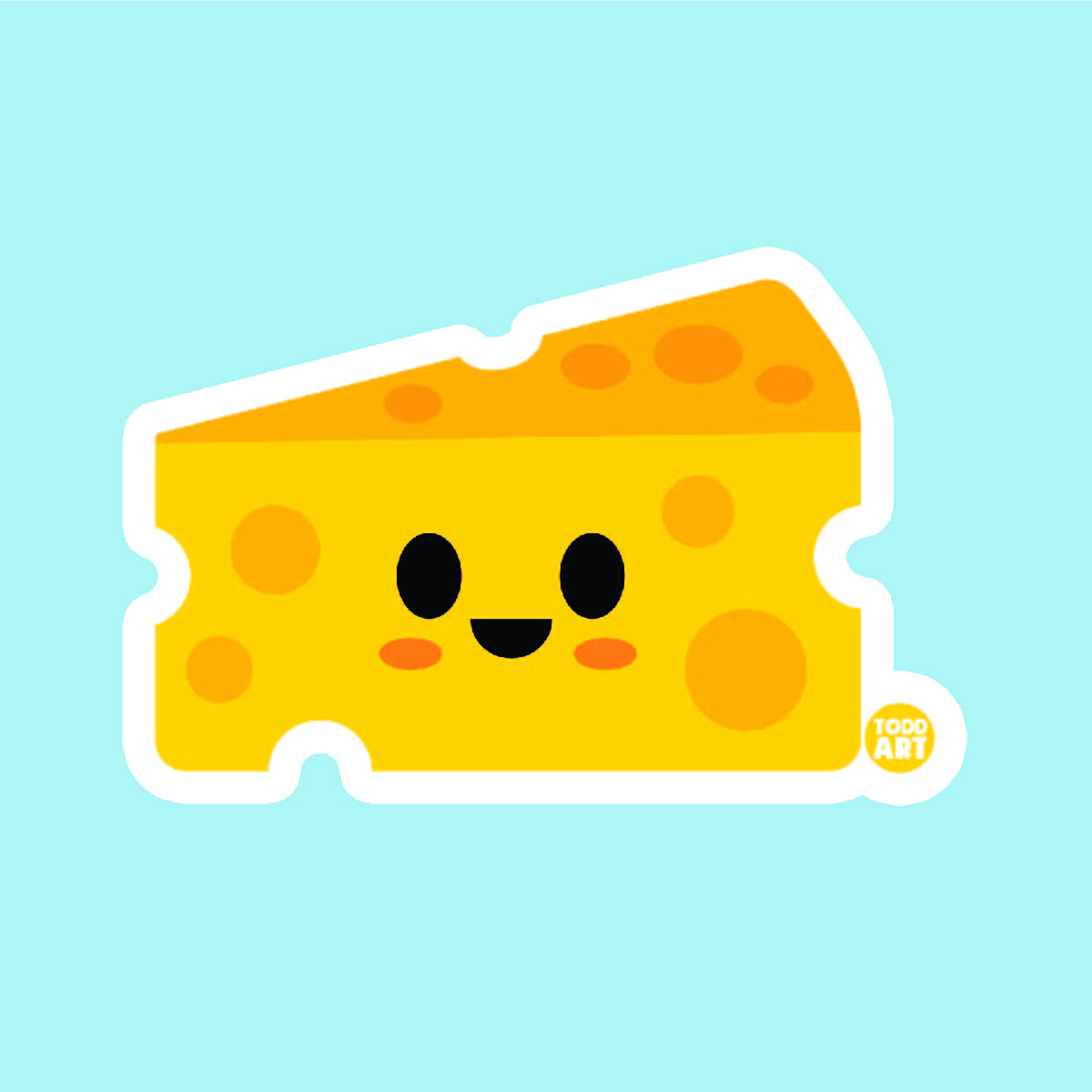 Cheese - 3" Art Sticker