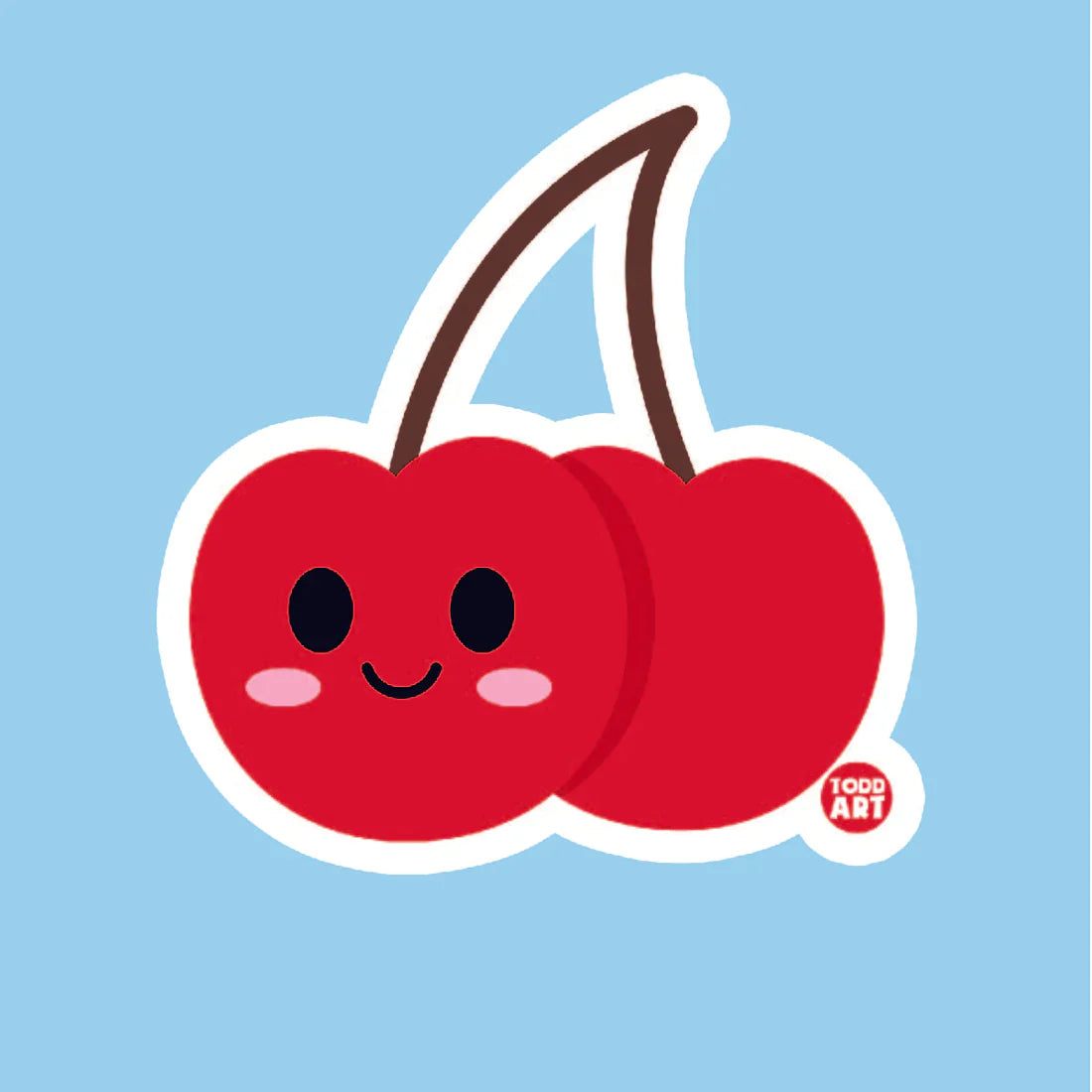 Cherries - 3" Art Sticker