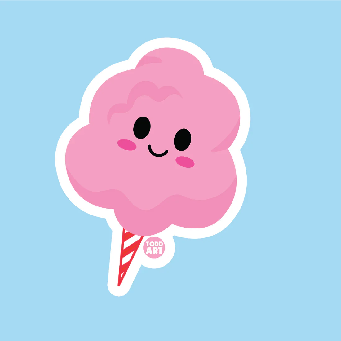 Cotton Candy - 3" Art Sticker
