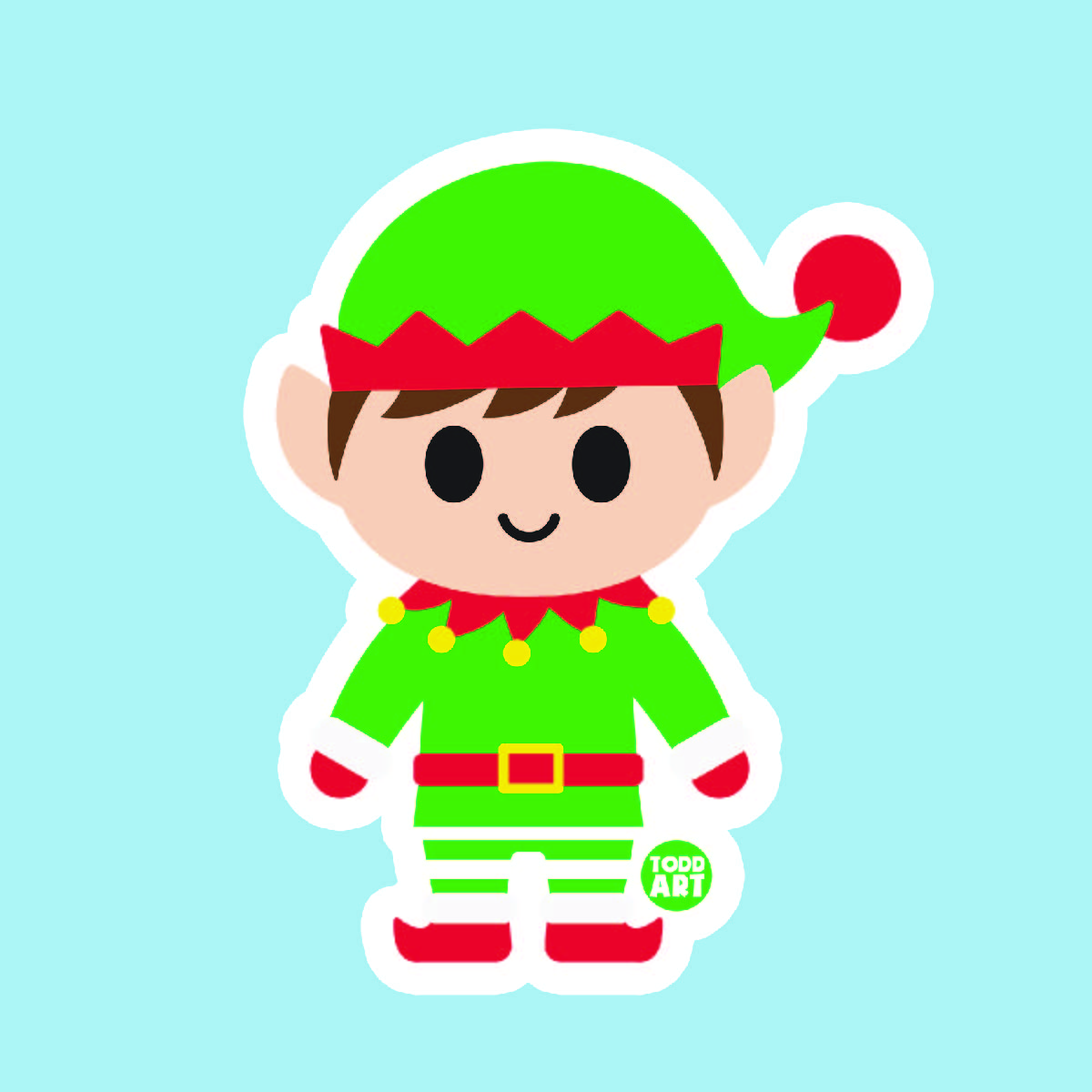 Elf Vinyl - 3" Art Sticker