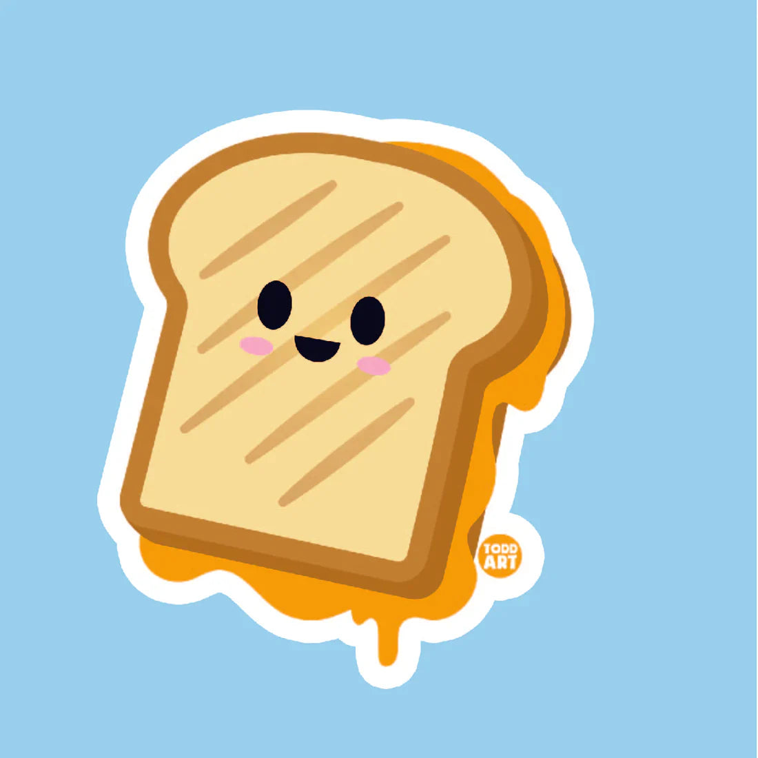 Grilled Cheese - 3" Art Sticker