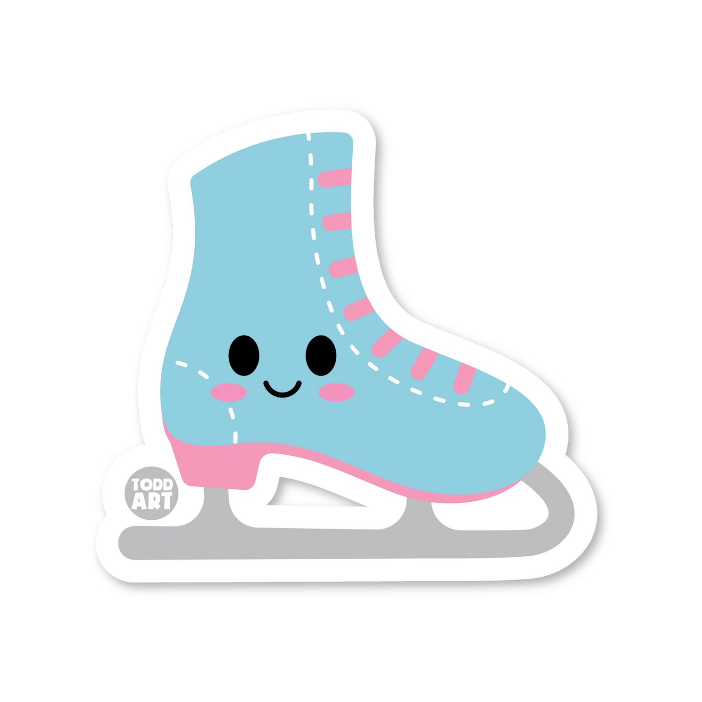 Ice Skate - 3" Art Sticker