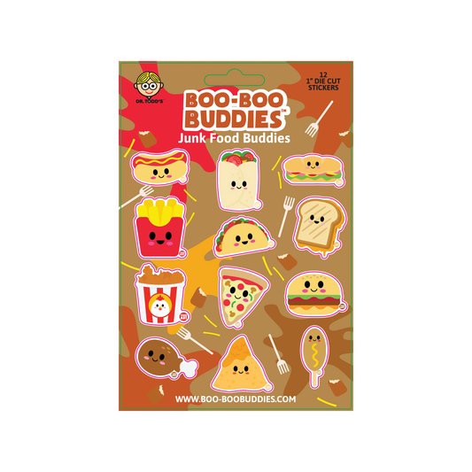 Boo Boo Buddies® Junk Food Buddies Sticker Sheet – Collectible