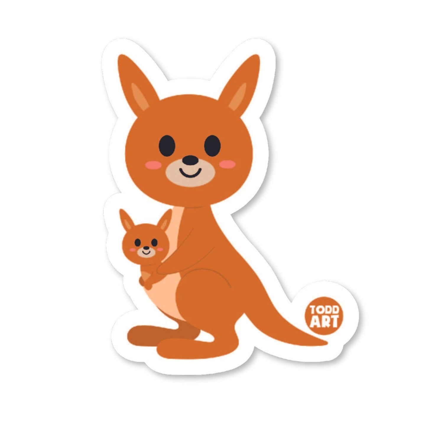 Kangaroo - 3" Art Sticker