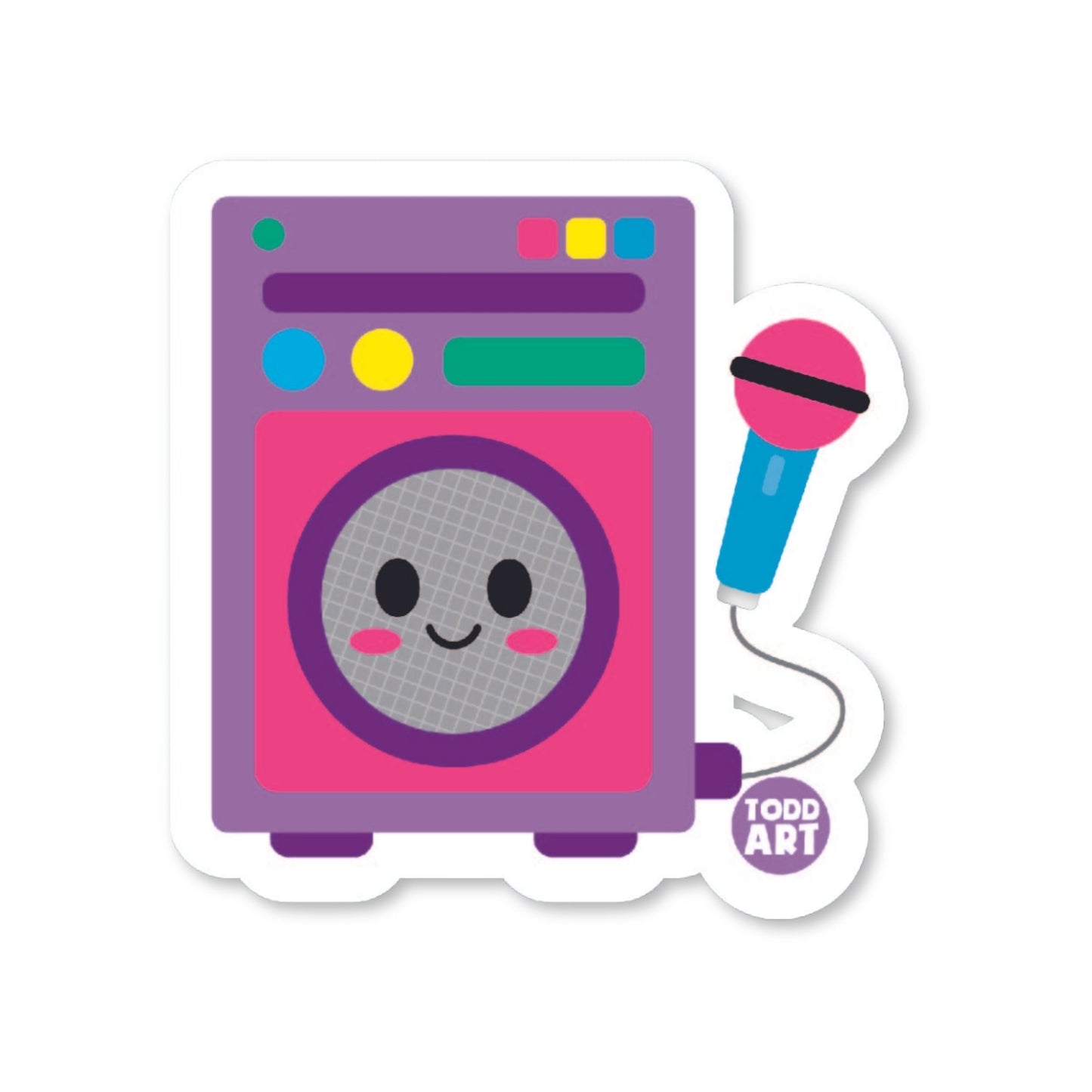 Karaoke Machine - 3" Art Sticker