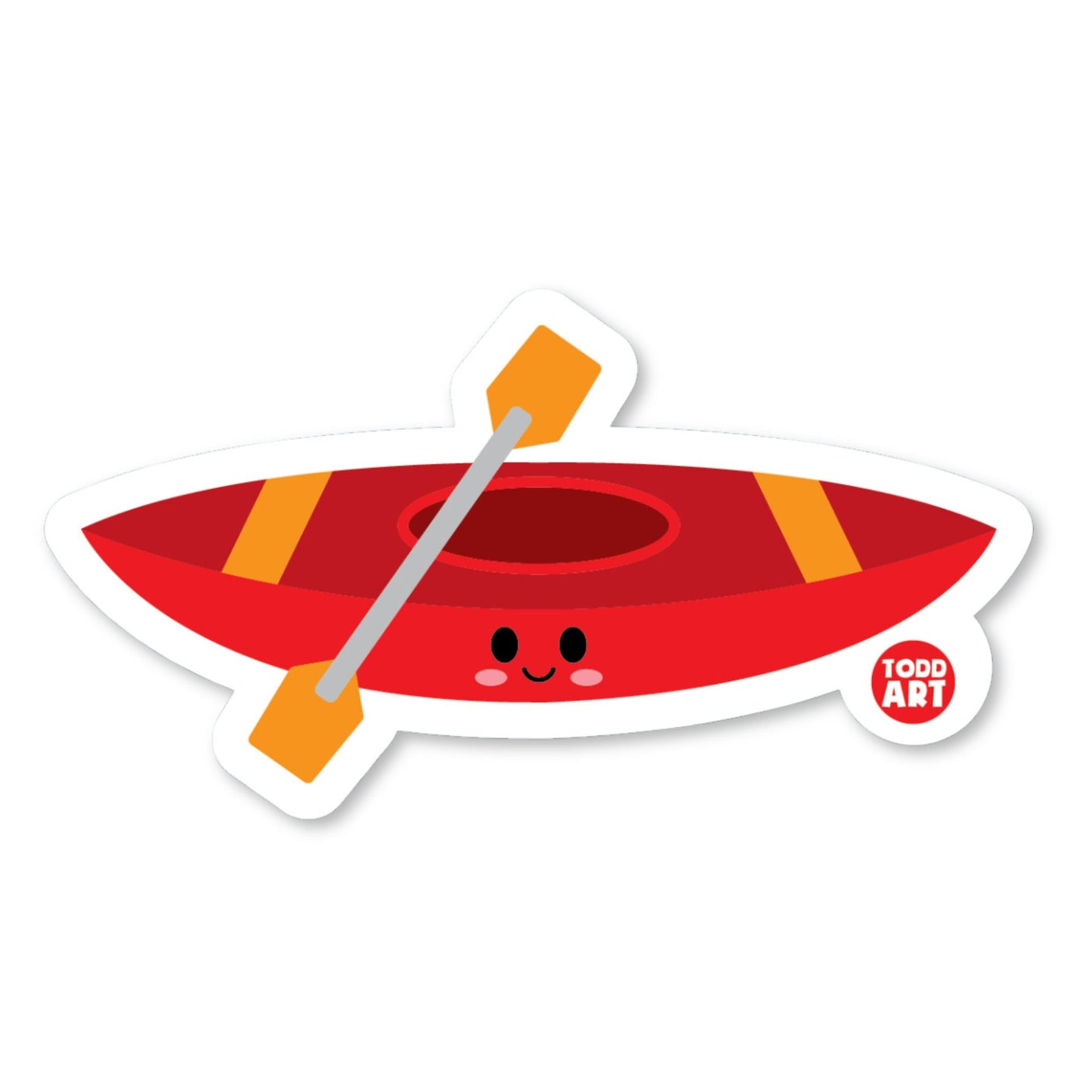 Kayak - 3" Art Sticker