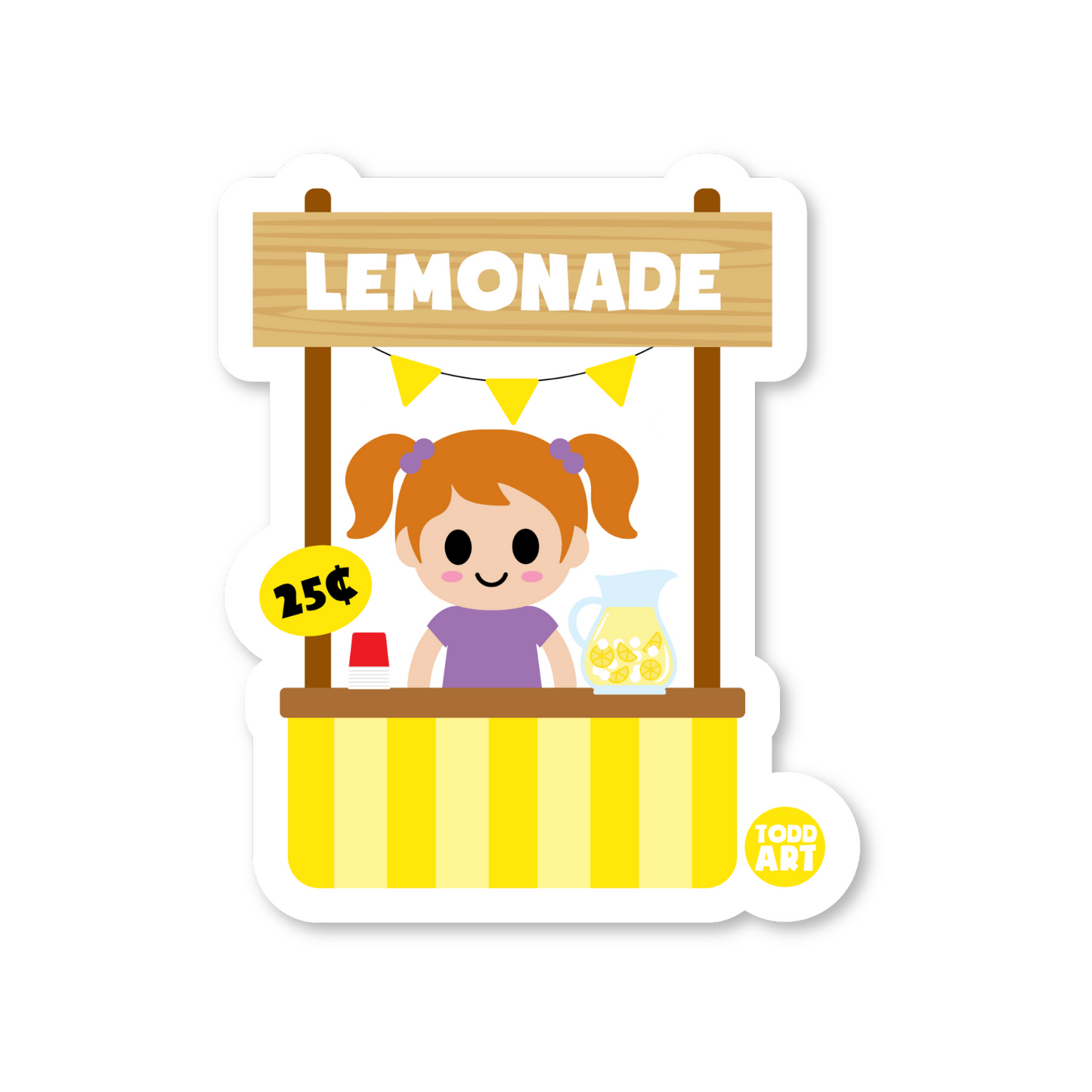 Lemonade Stand - 3" Art Sticker