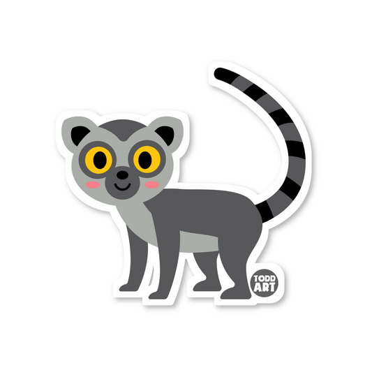 Lemur - 3" Art Sticker