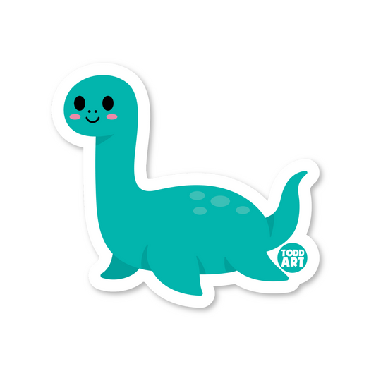 Loch Ness Monster - 3" Art Sticker
