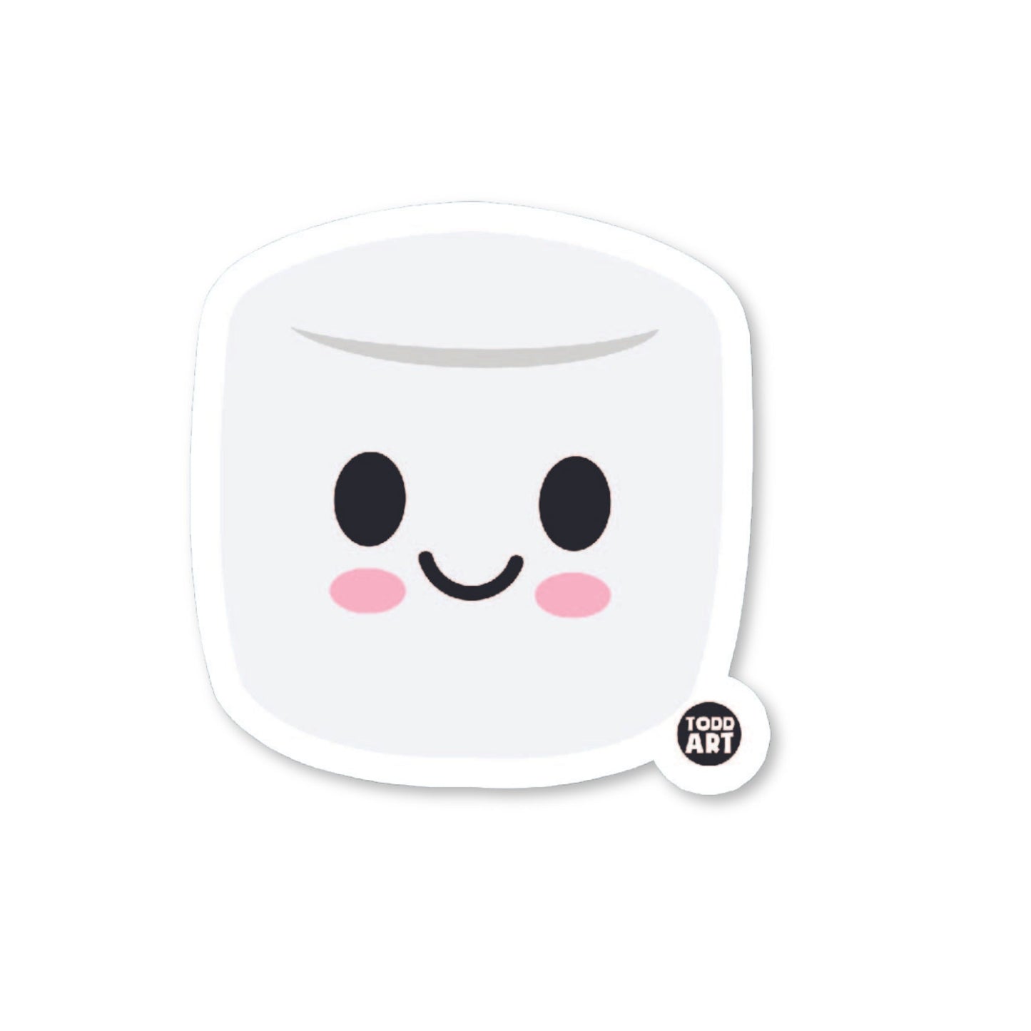 Marshmallow - 3" Art Sticker