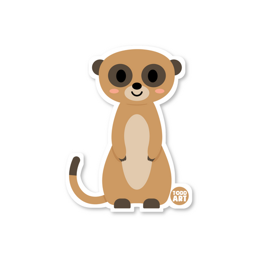 Meerkat - 3" Art Sticker