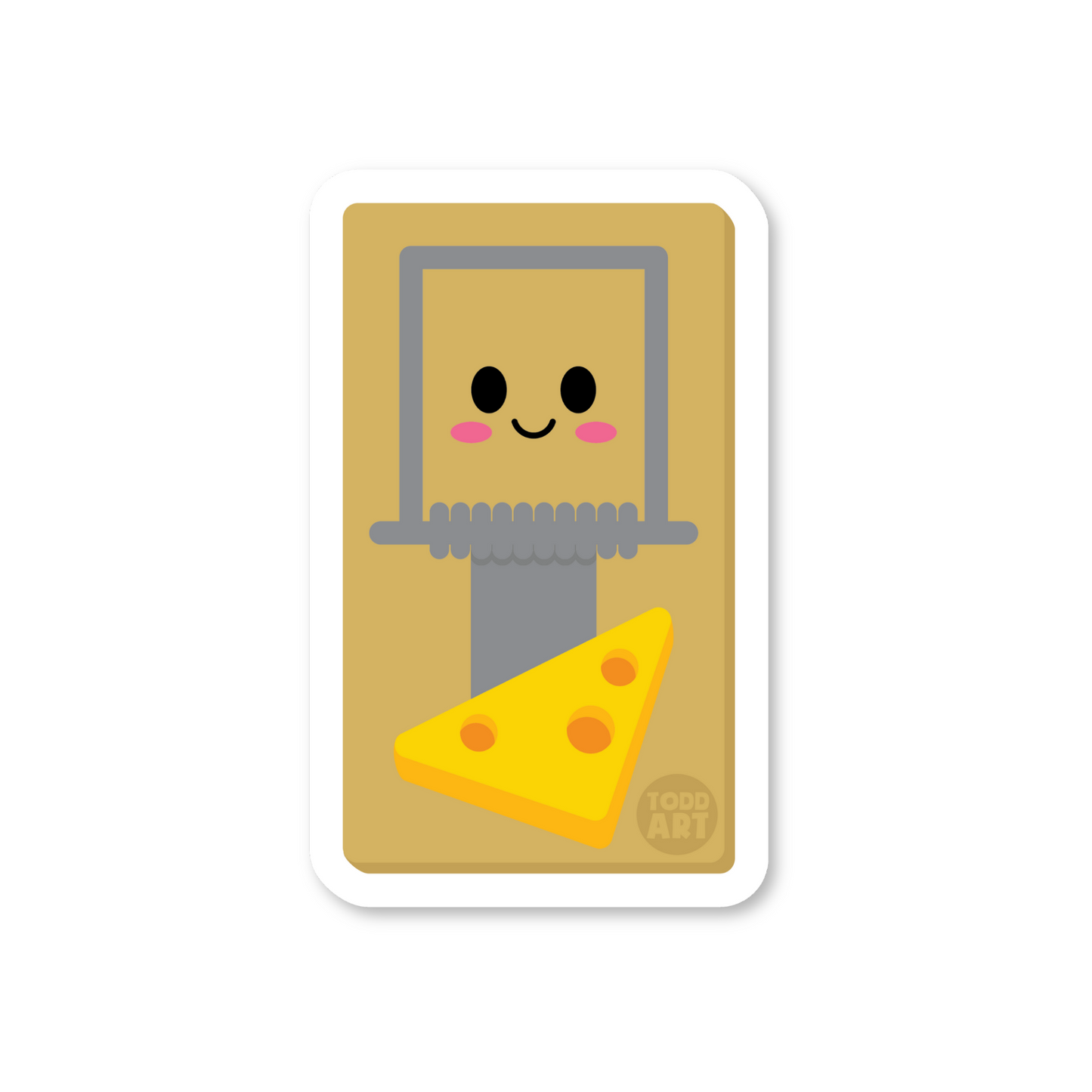 Mouse Trap - 3" Art Sticker