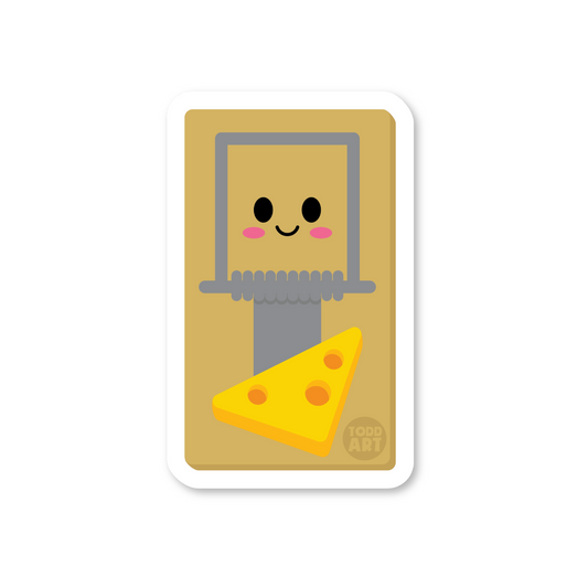 Mouse Trap - 3" Art Sticker