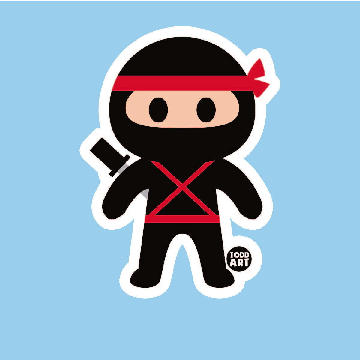 Ninja - 3" Art Sticker