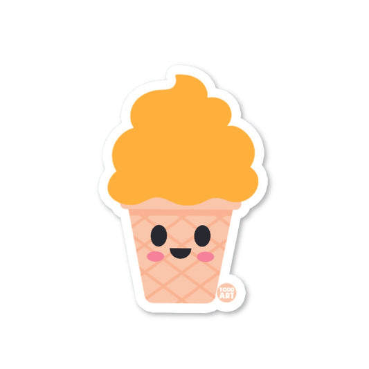 Orange Sherbet - 3" Art Sticker