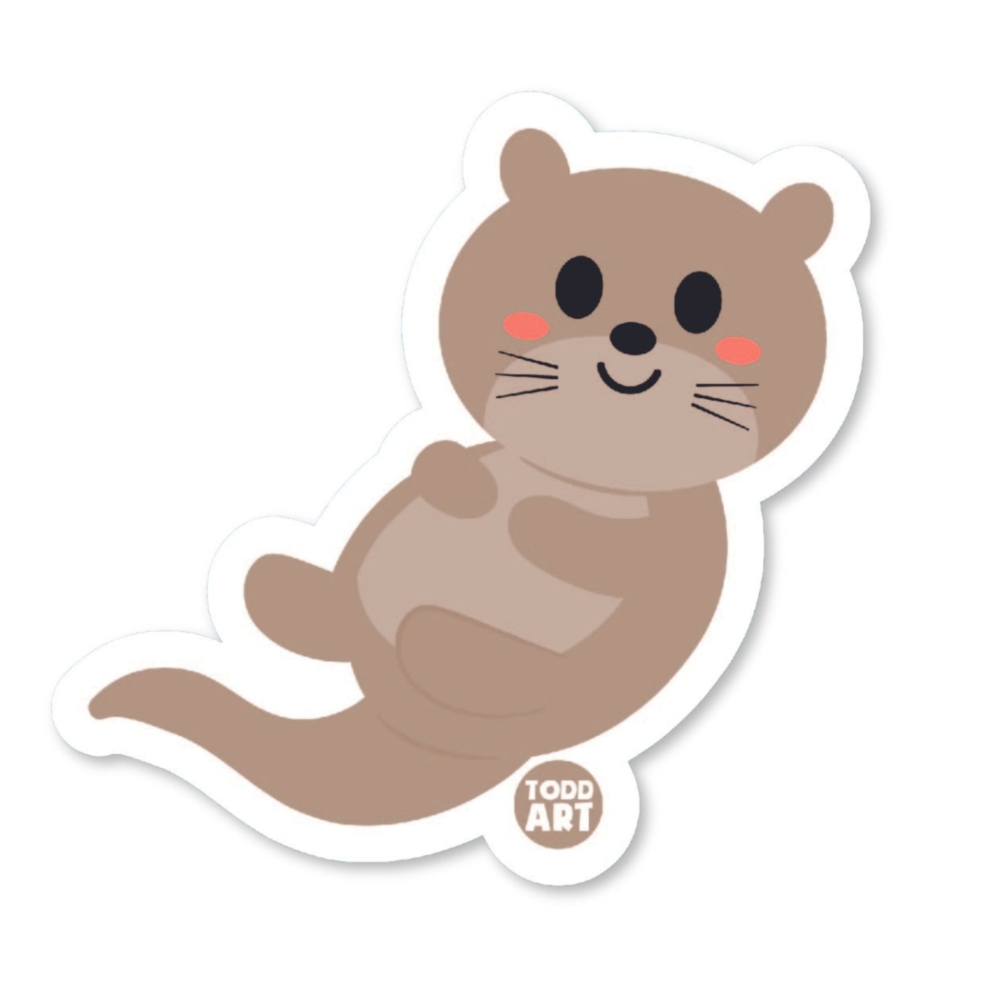 Otter Sticker - 3" Art Sticker
