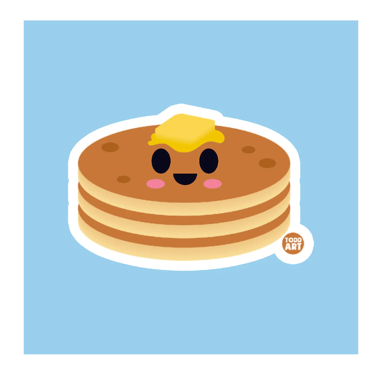Pancakes - 3" Art Sticker