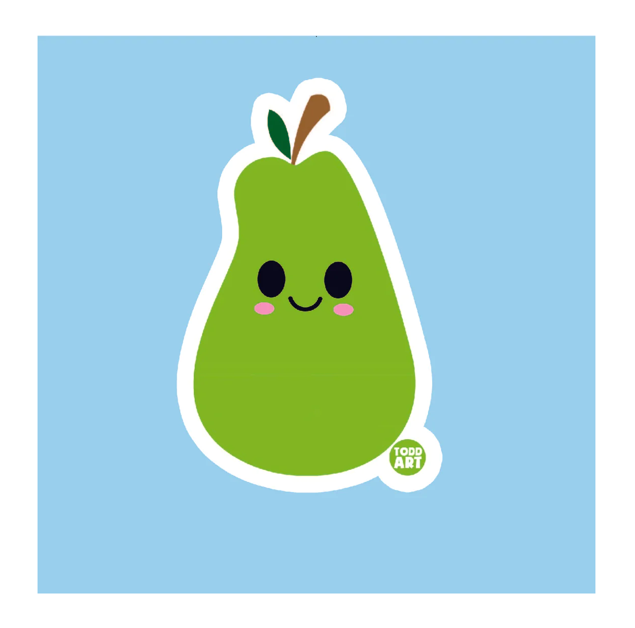 Pear - 3" Art Sticker