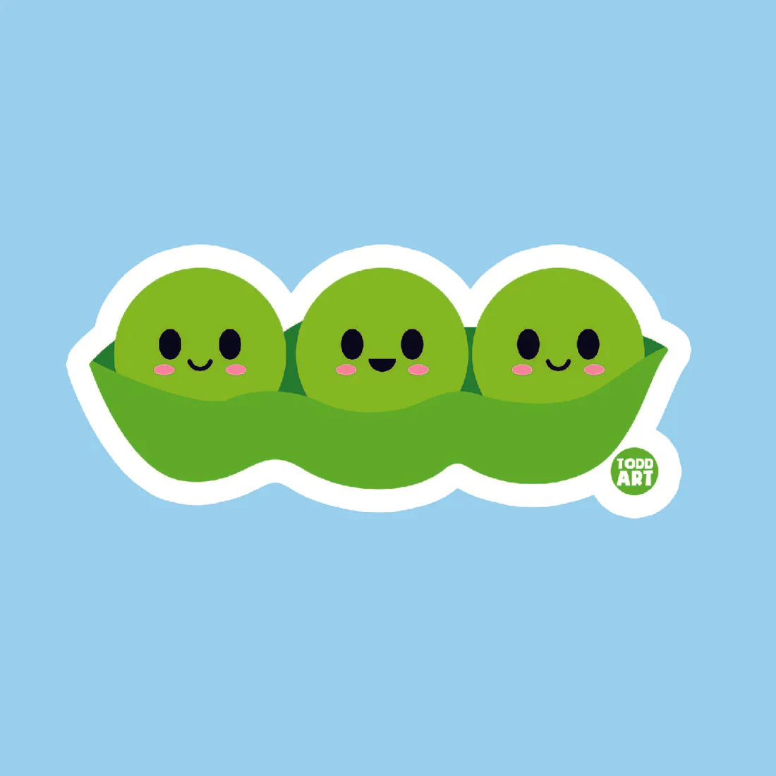 Pea Pod - 3" Art Sticker