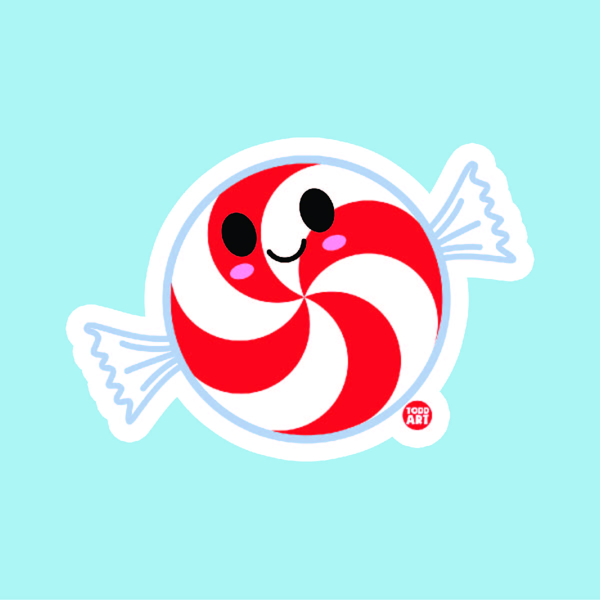 Peppermint Candy - 3" Art Sticker