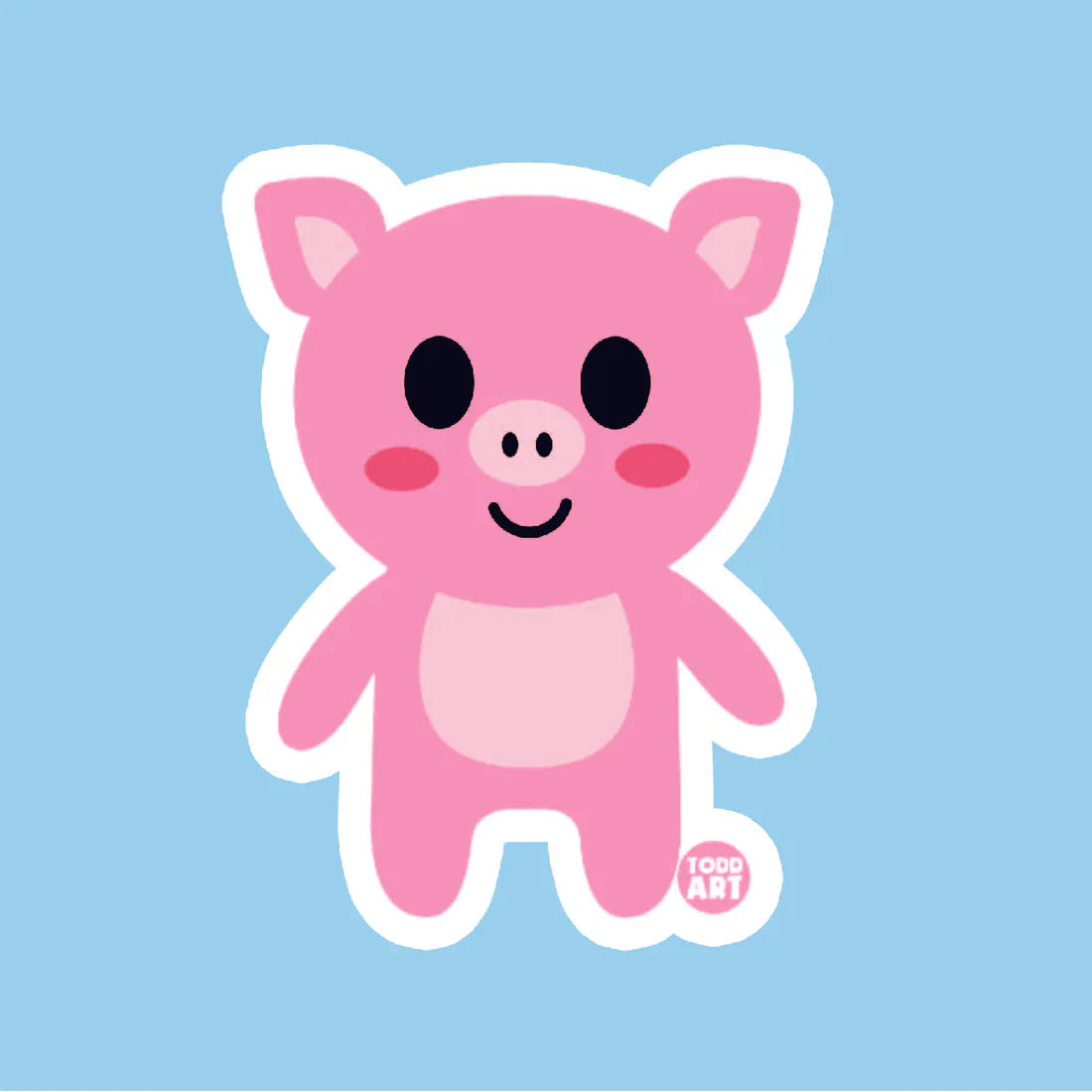 Pig - 3" Art Sticker