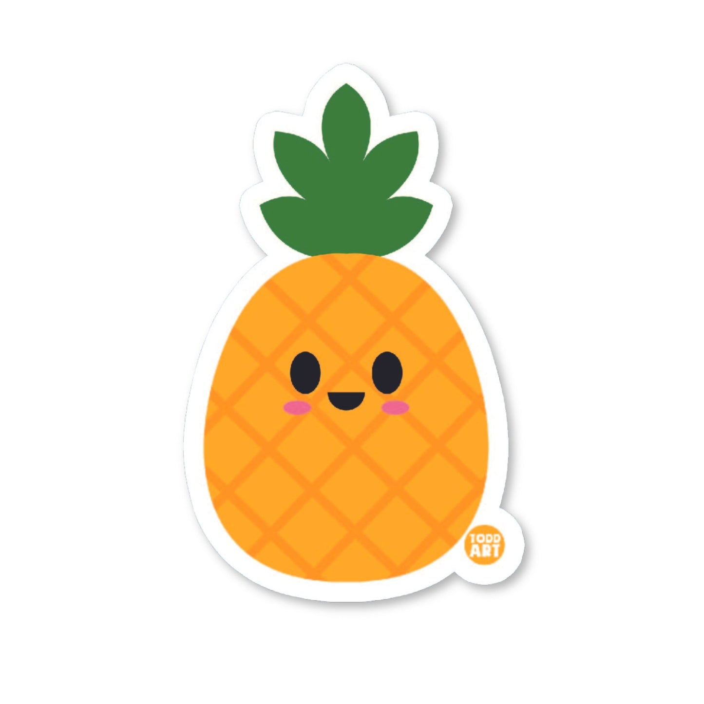 Pineapple - 3" Art Sticker