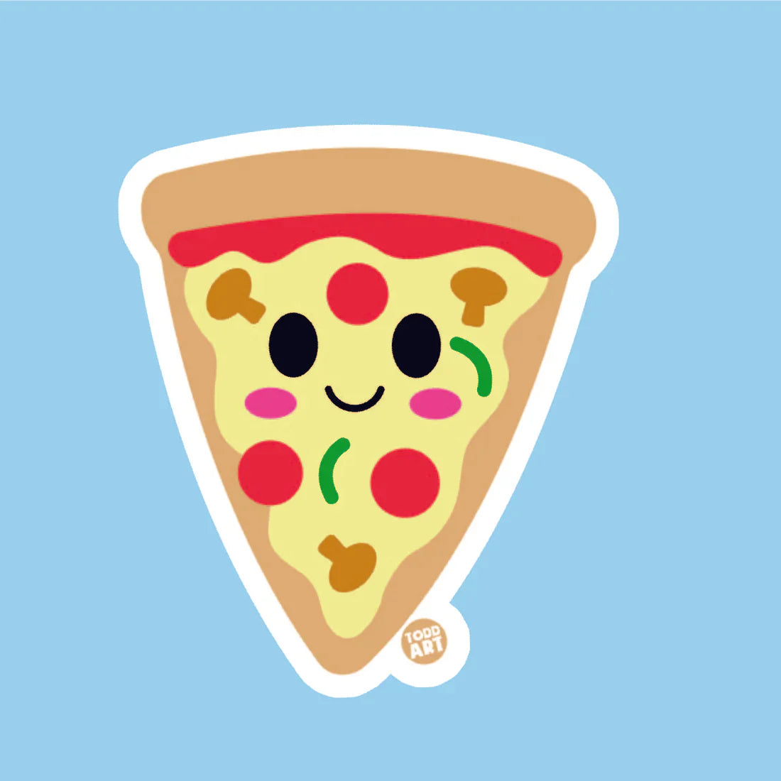 Pizza Slice - 3" Art Sticker