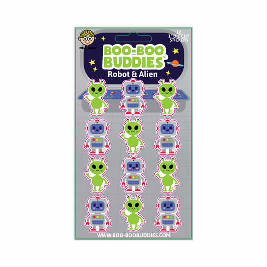 Boo Boo Buddies® Robot & Alien Sticker Sheet – Collectible