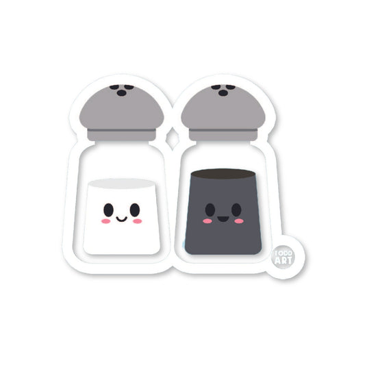 Salt and Pepper - 3" Art Sticker