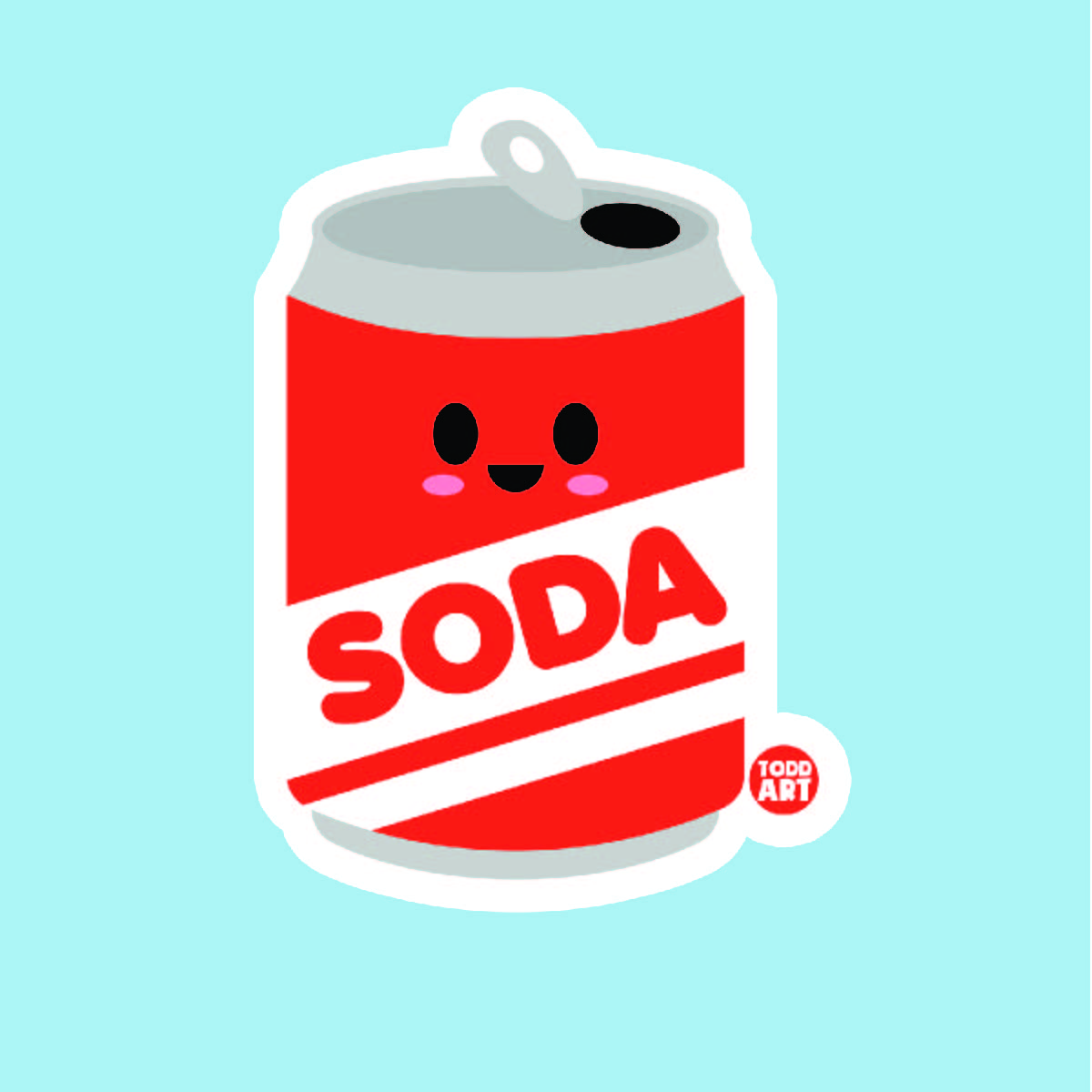 Soda Can - 3" Art Sticker