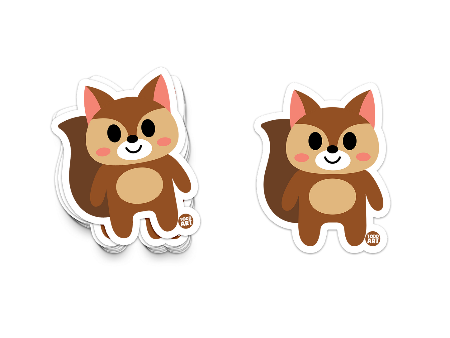 Squirrel - 3" Art Sticker