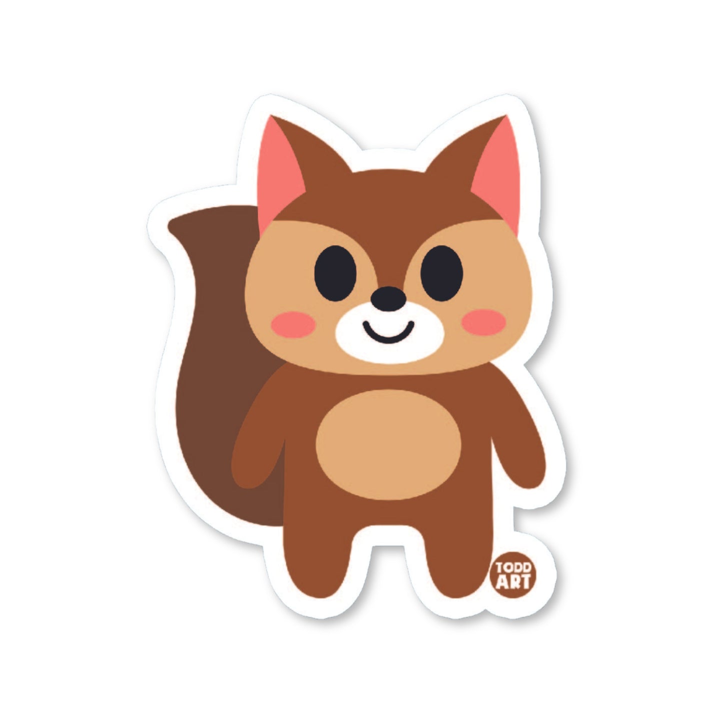Squirrel - 3" Art Sticker