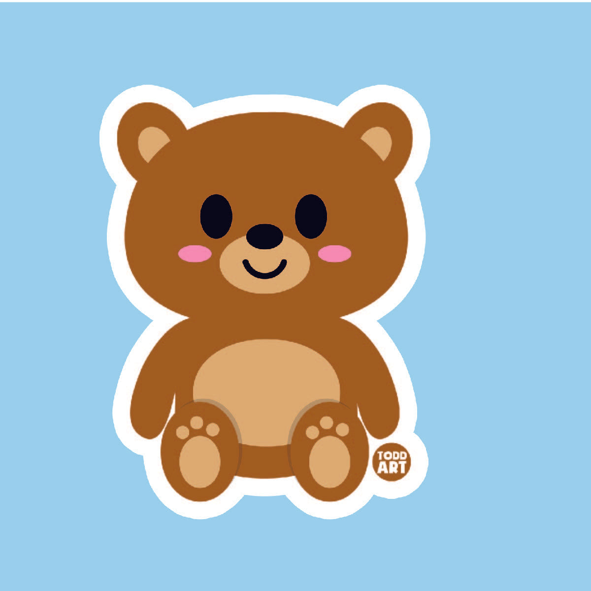Boo Boo Buddies™ Teddy Bear Sticker – Cute Kawaii Vinyl Sticker, Waterproof Glossy 3″  Art Sticker